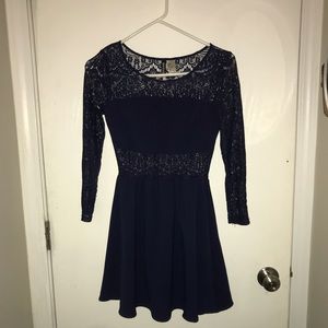 Dark blue lace dress
